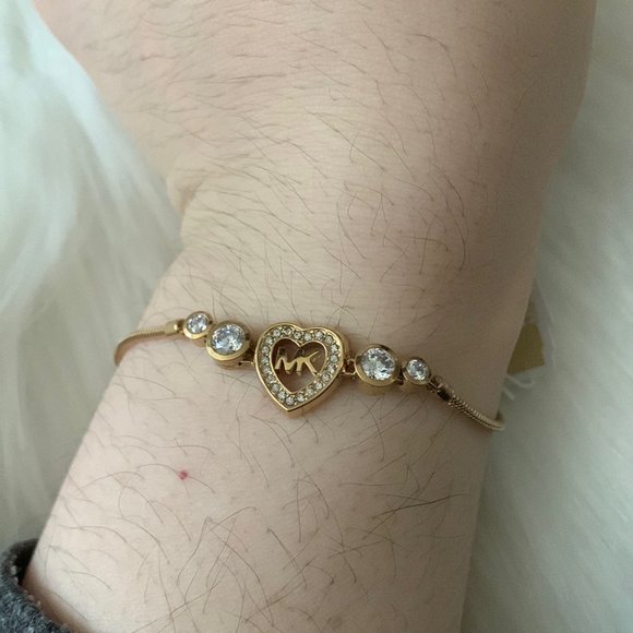 MICHAEL KORS Love is in the Air Heart and Crystal Slider Bracelet - Picture 4 of 6